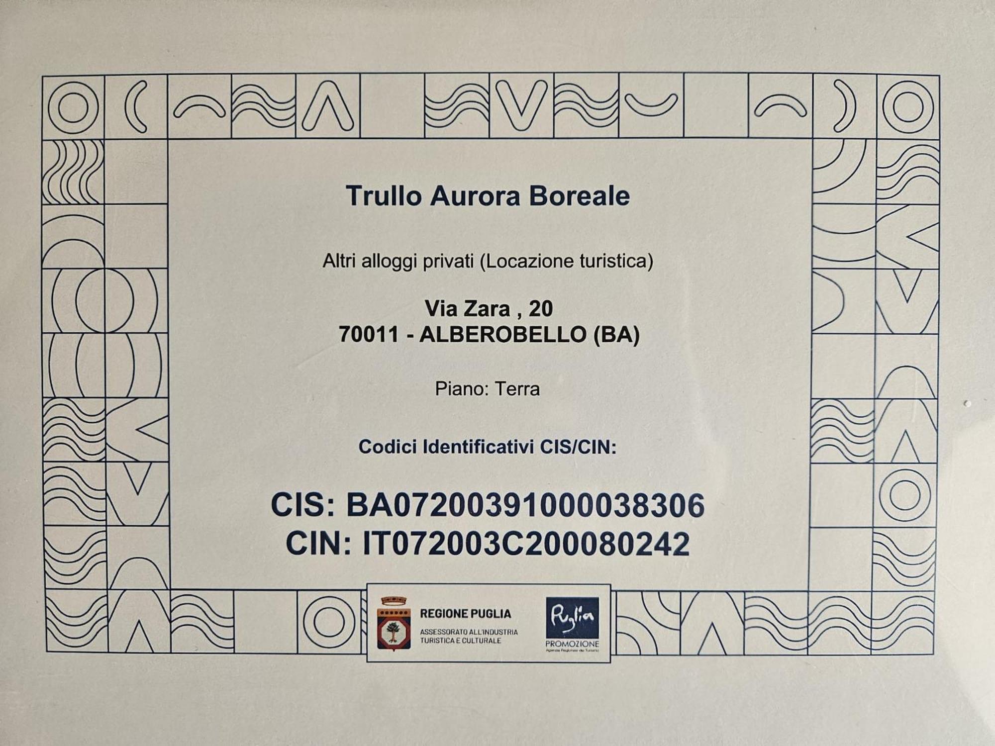 Trullo Aurora Boreale Alberobello Exteriör bild